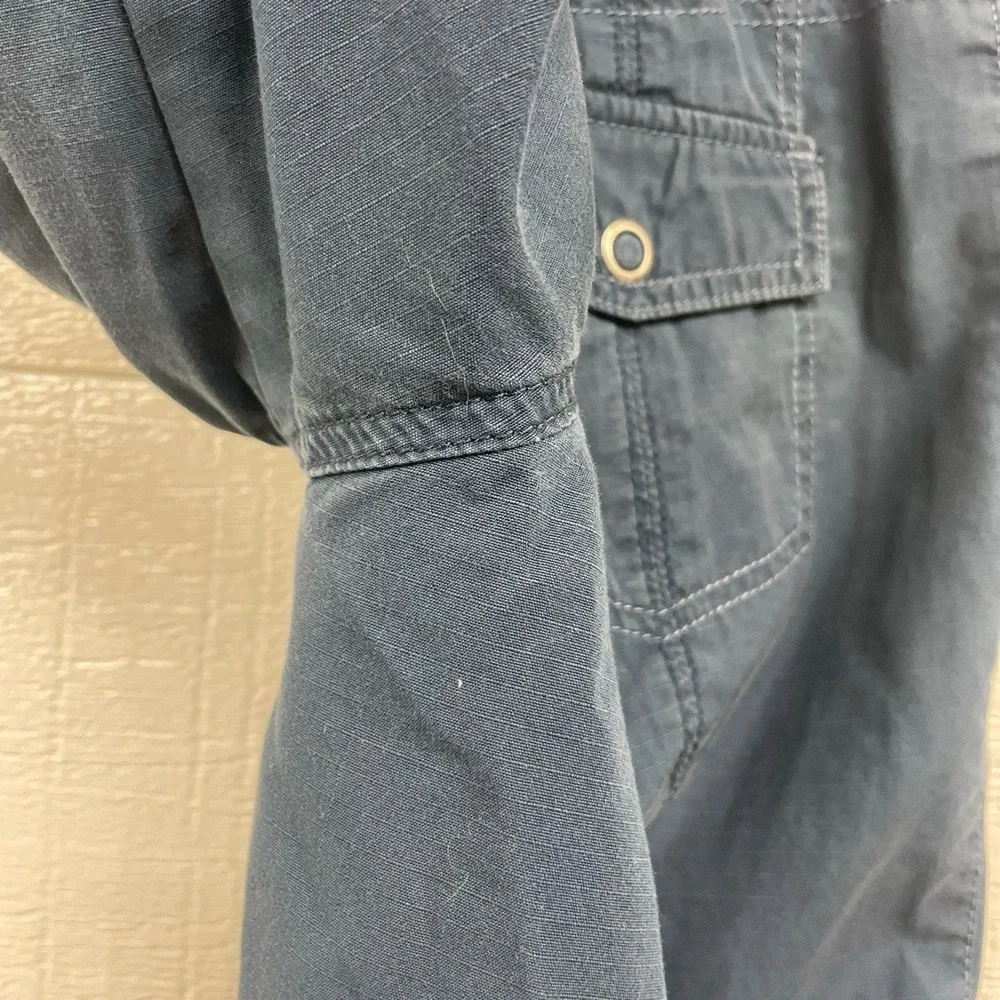 Eddie Bauer Blue Drawstring Hem‎ Cargo  Mercer Fit Bermuda Shorts Petite 2